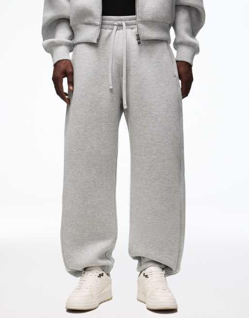 Bershka Technical balloon joggers in light grey, 5 of 7