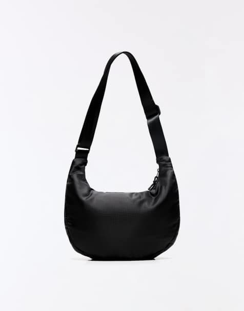 Bershka Technical fabric multipocket bag in black - view 1