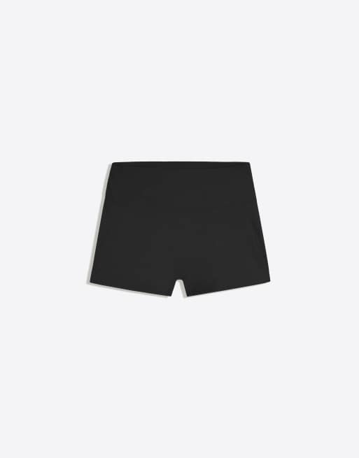 Bershka Technical fabric shorts in black, 5 of 5