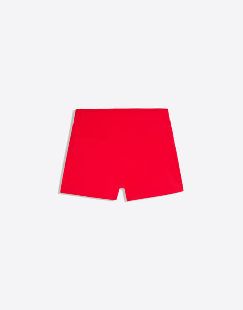 Bershka Technical fabric shorts in red - view 1