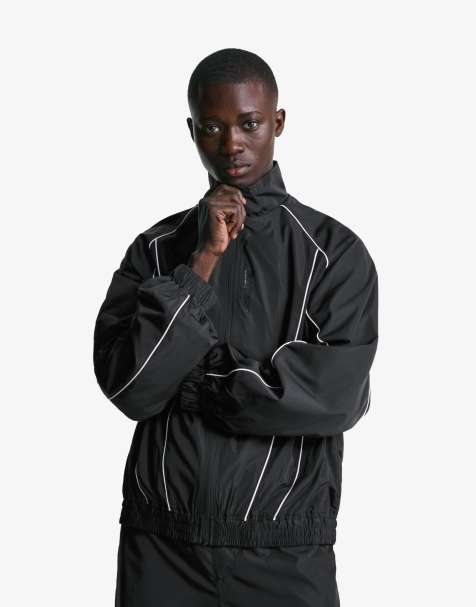 Bershka Technical sports jacket in black - view 1
