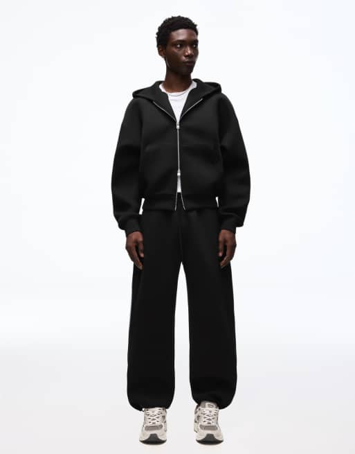 Bershka technische balloon joggingbroek in zwart, 5 van 7