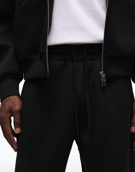 Bershka technische balloon joggingbroek in zwart, 7 van 7