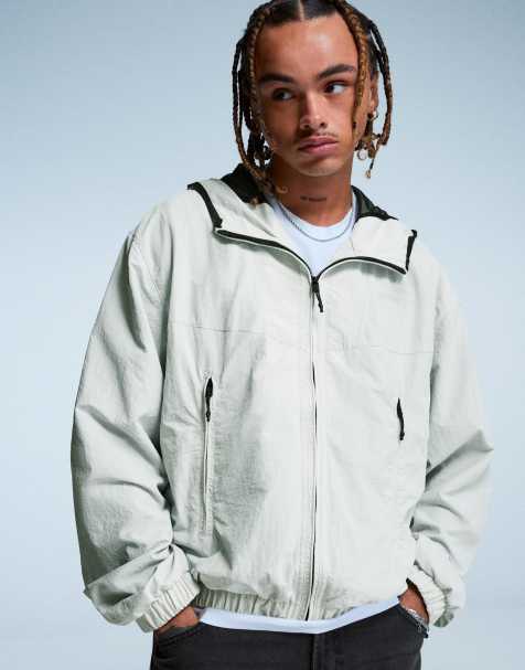 Bershka - Technische jack met capuchon in beige - view 1