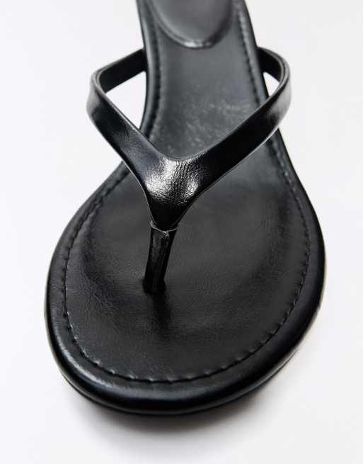 Bershka - Teensandalen met hak in zwart, 4 van 4