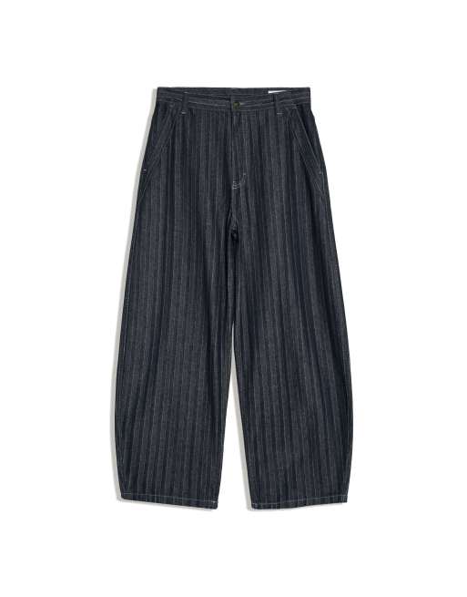 Bershka Textured jeans in blue, 2 of 4