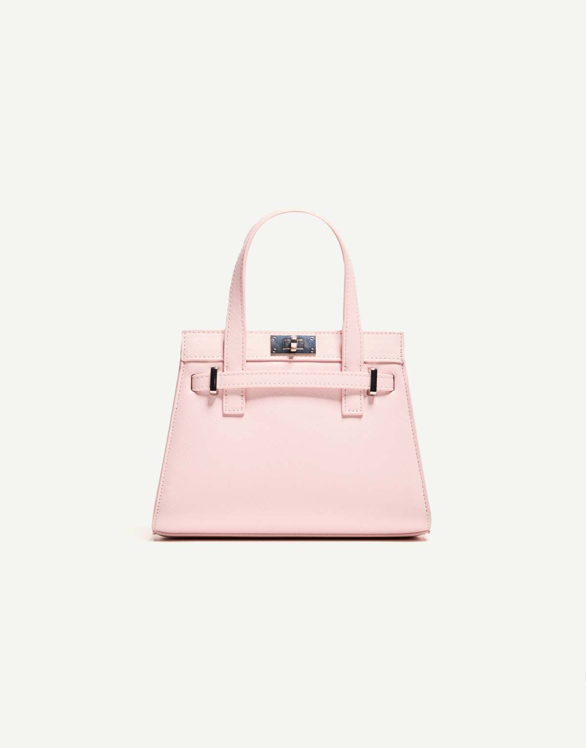 Bershka textured minaudiere in pink