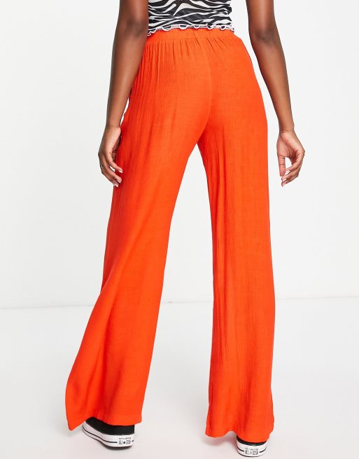 Pantalon rouge bershka new arrivals