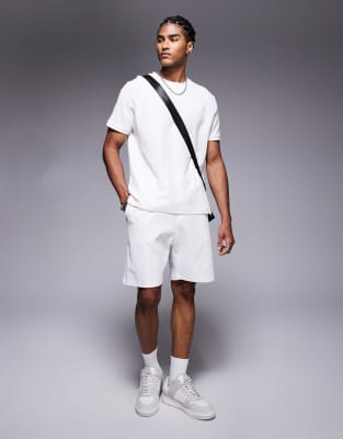 Bershka Textured Waffle Shorts