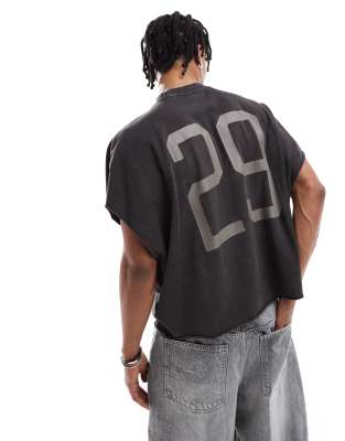 Bershka T&f Printed T-shirt In Gray