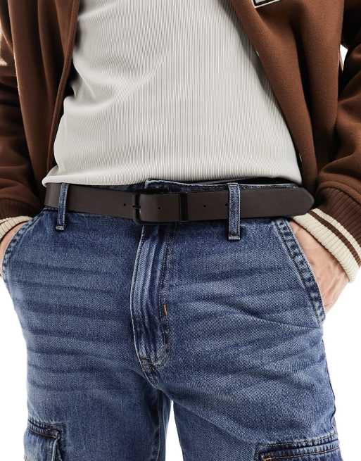 Bershka thin belt in brown | ASOS