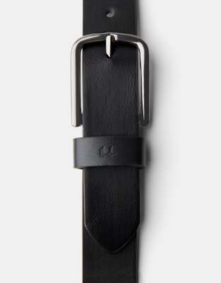 Bershka thin faux leather belt in black - view 1