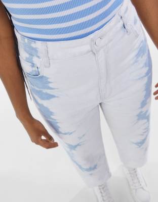 Bershka tie-dye jeans in white | ASOS