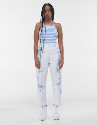 Bershka tie-dye jeans in white | ASOS
