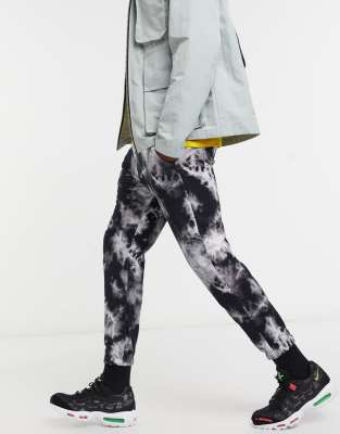 Bershka tie dye joggers in dark grey | ASOS