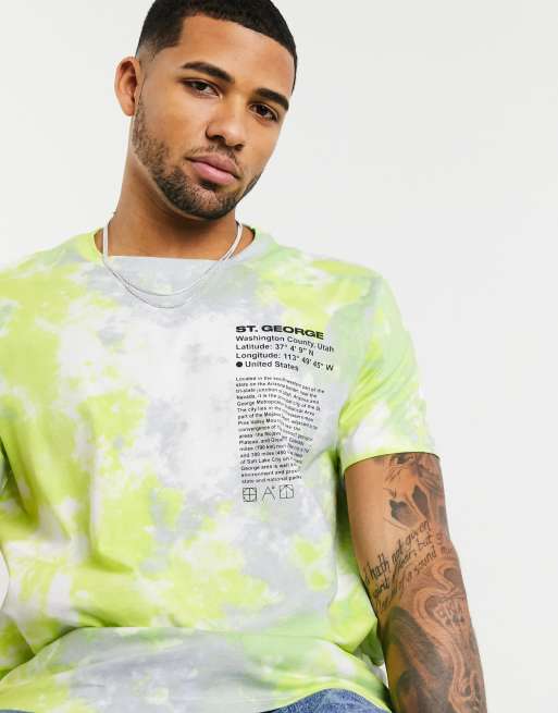 Tie dye t shirt bershka new arrivals