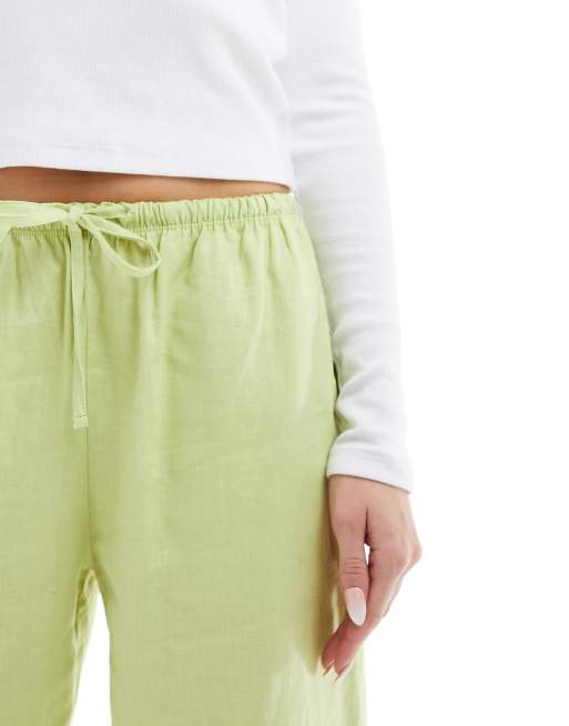 Linen pants with tie waist hot sale
