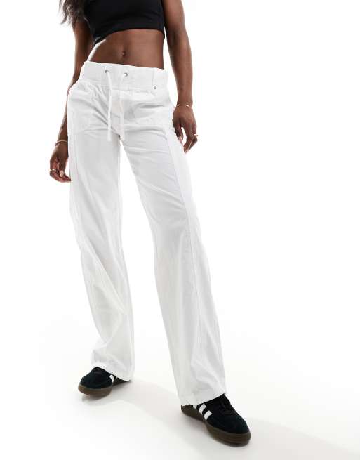 White utility trousers top