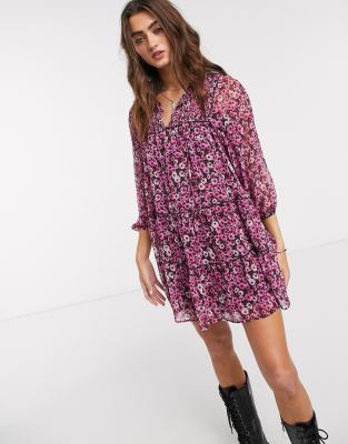 floral smock dress