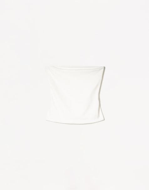 Bershka - Top a fascia bianco - view 1