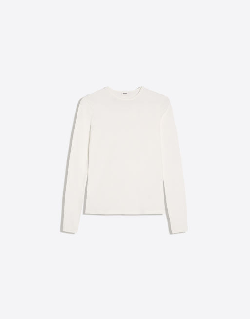 Bershka top à manches longues blanc, 5 de 6