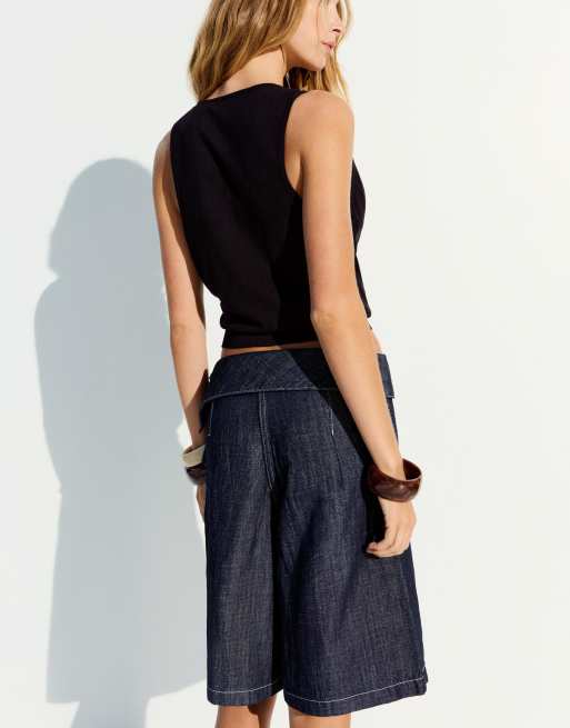 Bershka - Top a portafoglio nero con fascia da smoking, 3 di 4