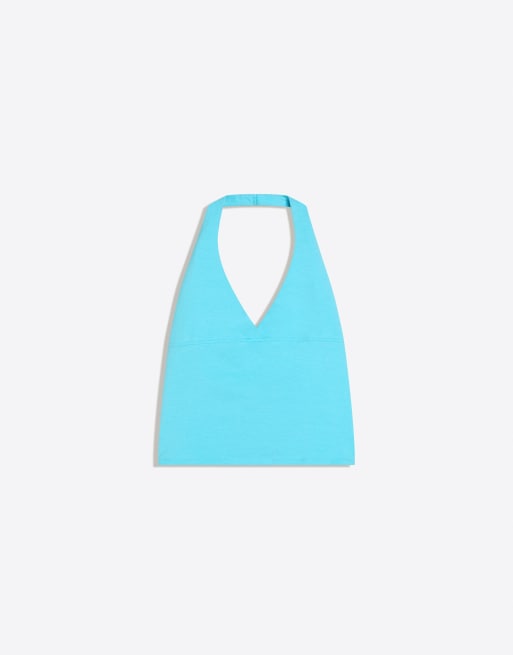 Bershka - Top dos nu - Bleu, 5 de 6