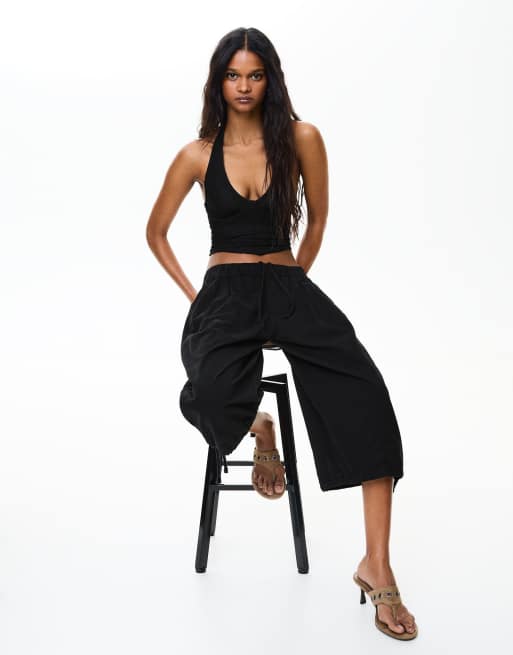 Bershka - Top dos nu style corset en dentelle - Noir, 2 de 5
