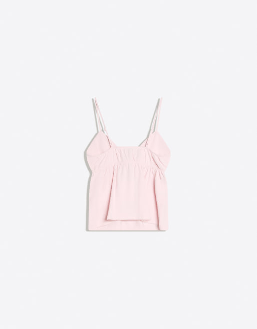 Bershka - Top rosa con spalline sottili e volant, 6 di 6
