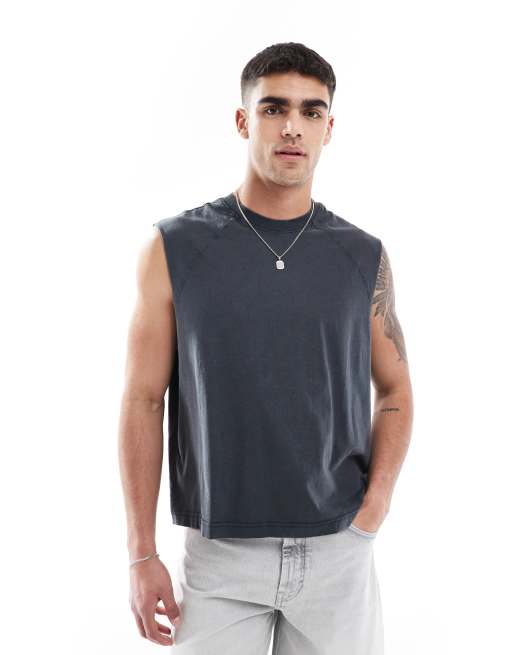 Bershka - Top senza maniche casual nero 