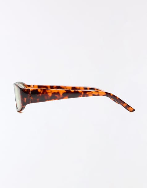 Bershka Tortoiseshell blue light blocking glasses in brown - view 1