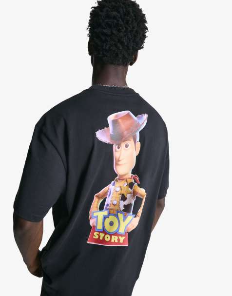 Bershka – Toy Story – Kurzärmliges T-Shirt in verwaschenem Grau - view 1
