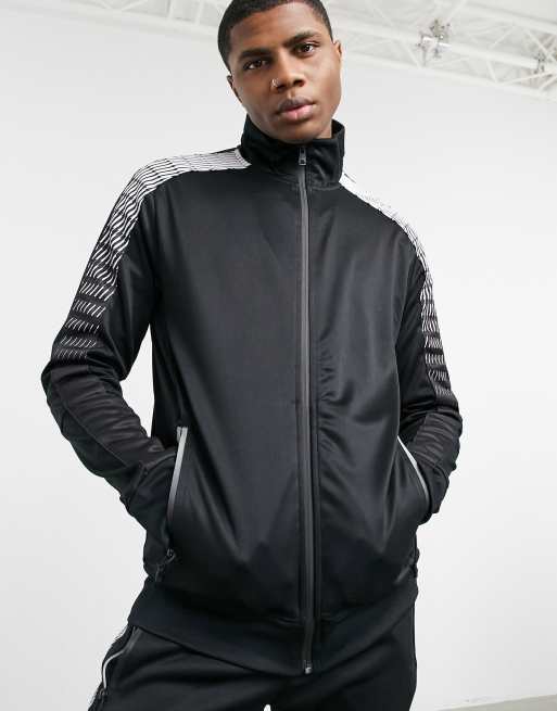 Black tracksuit hot sale jacket