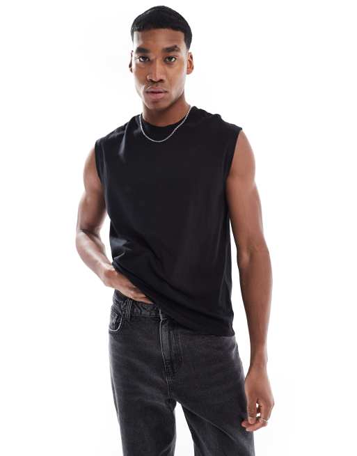 Bershka – Trägertop im Worker-Design in Schwarz