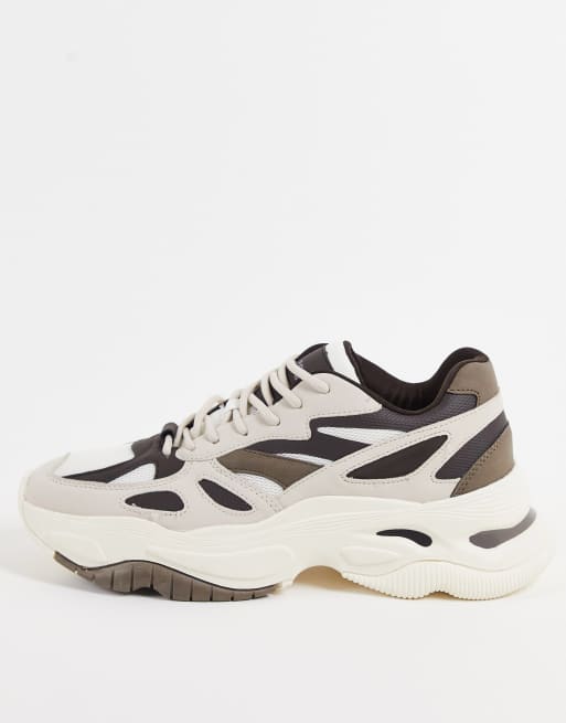 brown and cream trainers