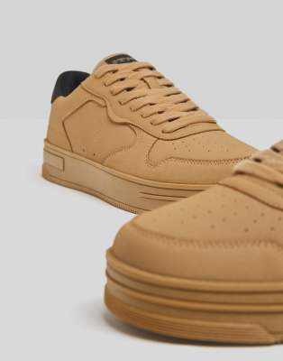 camel coloured trainers