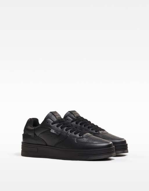 Bershka trainers with platform soles in black