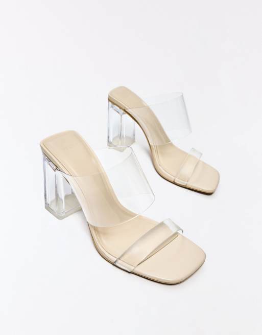Bershka – Transparente Sandalen aus Vinyl mit Absatz, 2 von 4