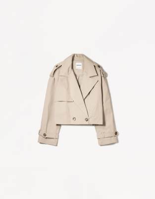 Bershka - Trench court - Beige-Marron