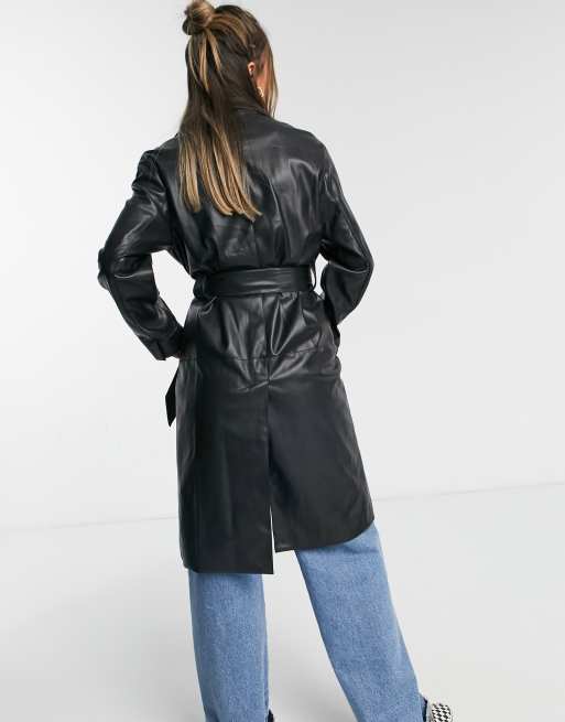 Trench simili cuir femme bershka new arrivals