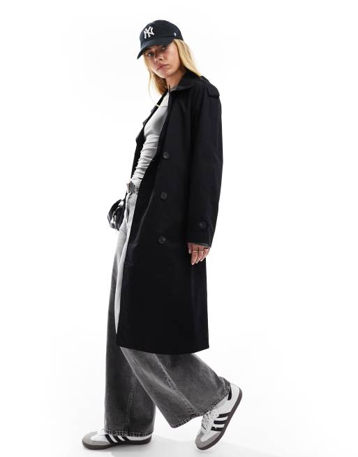 Bershka - Trench nero taglio lungo
