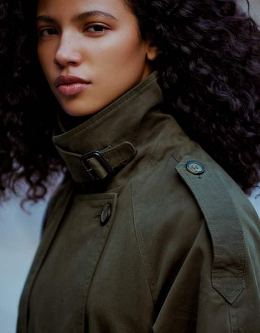 Bershka Trenchjacke in Grün, 4 von 6