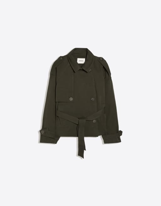 Bershka Trenchjacke in Grün, 6 von 6