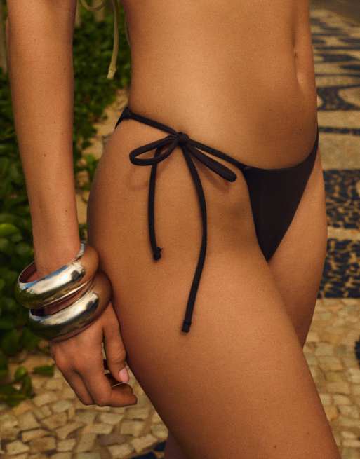 Bershka – Triangel-Bikinihose in Braun, 3 von 4