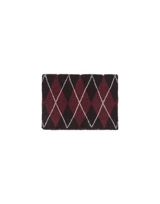 Bershka tørklæde i diamantstrik i brun, 4 af 4