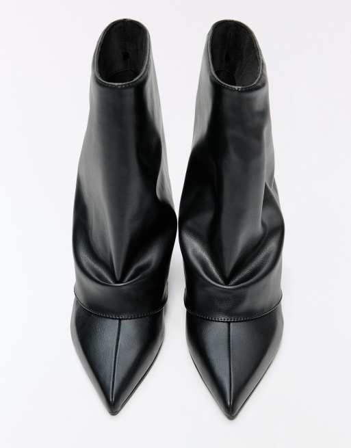 Bershka Trouser ankle boots in black, 4 of 7