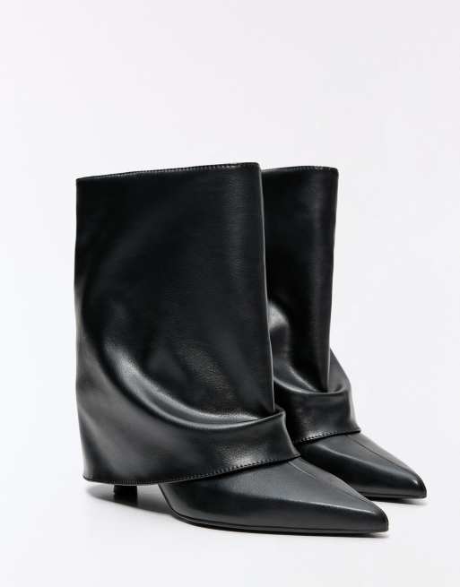 Bershka Trouser ankle boots in black, 5 of 7
