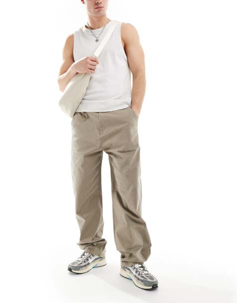 Bershka trouser with chain in khaki - view 1