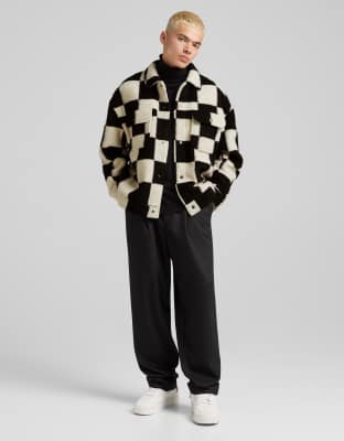 bershka checkered jacket