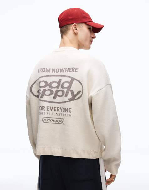 Bershka - Trui met jacquardprint in gebroken wit - view 1